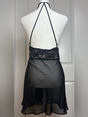 Cinema Etoile Seductivewear Black Lace Chemise Nightgown XL Lingerie Sleepwear